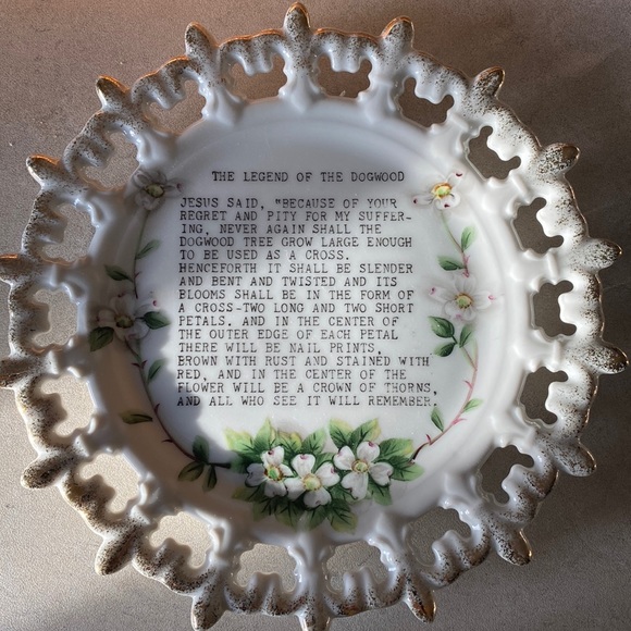 Japanese Decorative Plate “ The Legend of the Dogwood” Exc Shape No chips/cracks - Picture 1 of 7